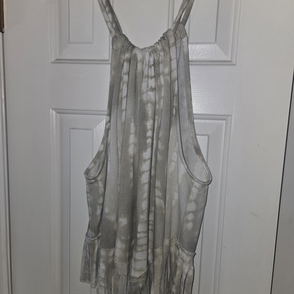 BUCKETLIST Cream Tie-Dye Tank Top